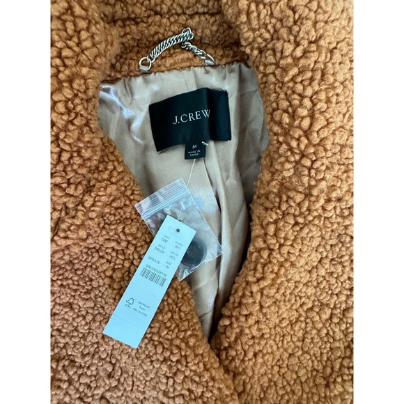 J.Crew NWT Double Breasted Long Teddy Sherpa Coat Size M - Picture 7 of 9